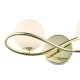 Dar-LYS0935 - Lysandra - Gold 2 Light Wall Lamp with Opal Glasses