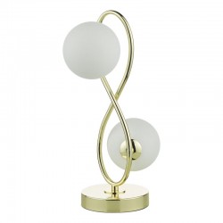 Lysandra - Gold 2 Light Table Lamp with Opal Glasses Lysandra - Gold 2 Light Table Lamp with Opal Glasses