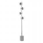 Lysandra - Chrome 4 Light Floor Lamp with Smoked Mirrored Glasses Lysandra - Chrome 4 Light Floor Lamp with Smoked Mirrored Glasses