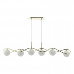 Lysandra - Gold 6 Light over Island Fitting with Opal Glasses Lysandra - Gold 6 Light over Island Fitting with Opal Glasses