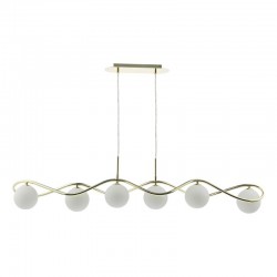 Lysandra - Gold 6 Light over Island Fitting with Opal Glasses Lysandra - Gold 6 Light over Island Fitting with Opal Glasses