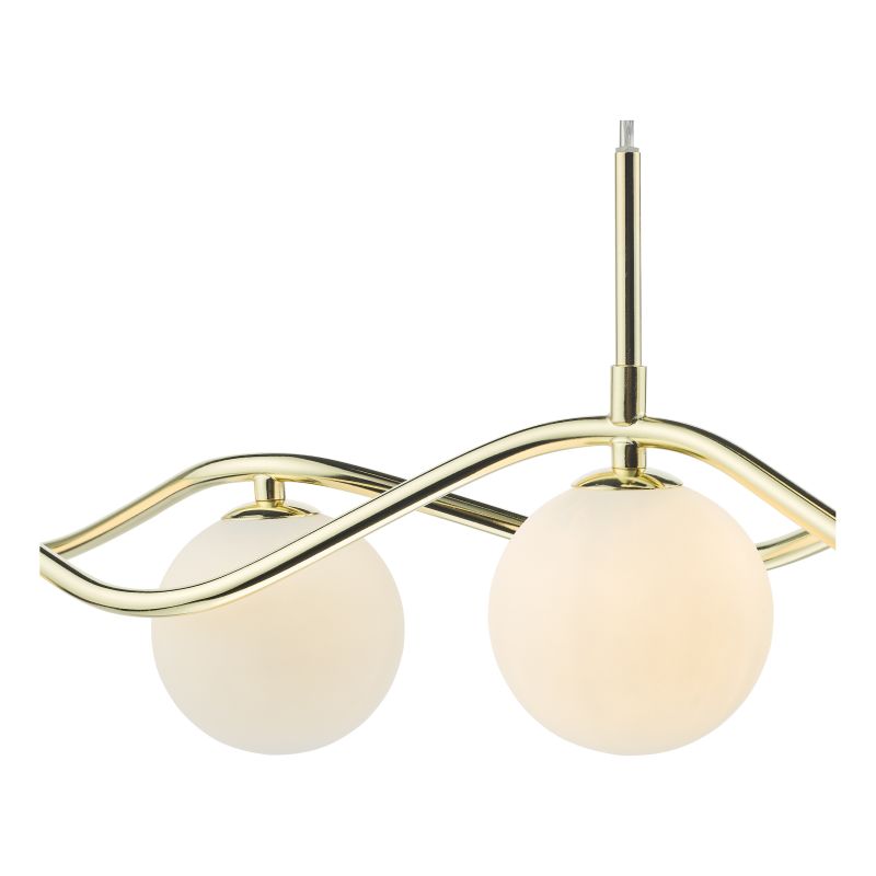 Dar-LYS6235 - Lysandra - Gold 6 Light over Island Fitting with Opal Glasses