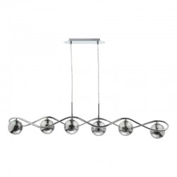 Lysandra - Chrome 6 Light over Island Fitting with Smoked Mirrored Glasses Lysandra - Chrome 6 Light over Island Fitting with Smoked Mirrored Glasses