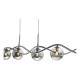 Dar-LYS6250 - Lysandra - Chrome 6 Light over Island Fitting with Smoked Mirrored Glasses
