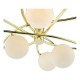 Dar-LYS6435 - Lysandra - Gold 6 Light Flush with Opal Glasses