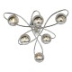 Dar-LYS6450 - Lysandra - Chrome 6 Light Ceiling Lamp with Smoked Mirrored Glasses