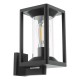 Dar-MAC1622 - Mackenzie - Black Wall Lamp with Clear Glass
