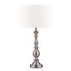 Dar-MAD4246 - Madrid - Satin Chrome Table Lamp with White Shade