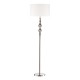 Dar-MAD4946 - Madrid - Satin Chrome Floor Lamp with White Shade