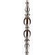 Dar-MAD4946 - Madrid - Satin Chrome Floor Lamp with White Shade