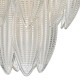 Dar-MAE0608 - Maeve - Clear Glass Leaves & Polished Chrome 6 Light Pendant
