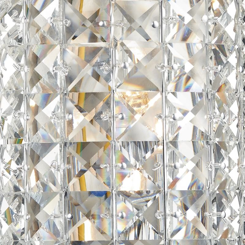 Crystal & Acrylic - Matrix - Crystal with Chrome 2 Light Wall Lamp Dar-MAT0950 - Matrix - Crystal with Chrome 2 Light Wall Lamp
