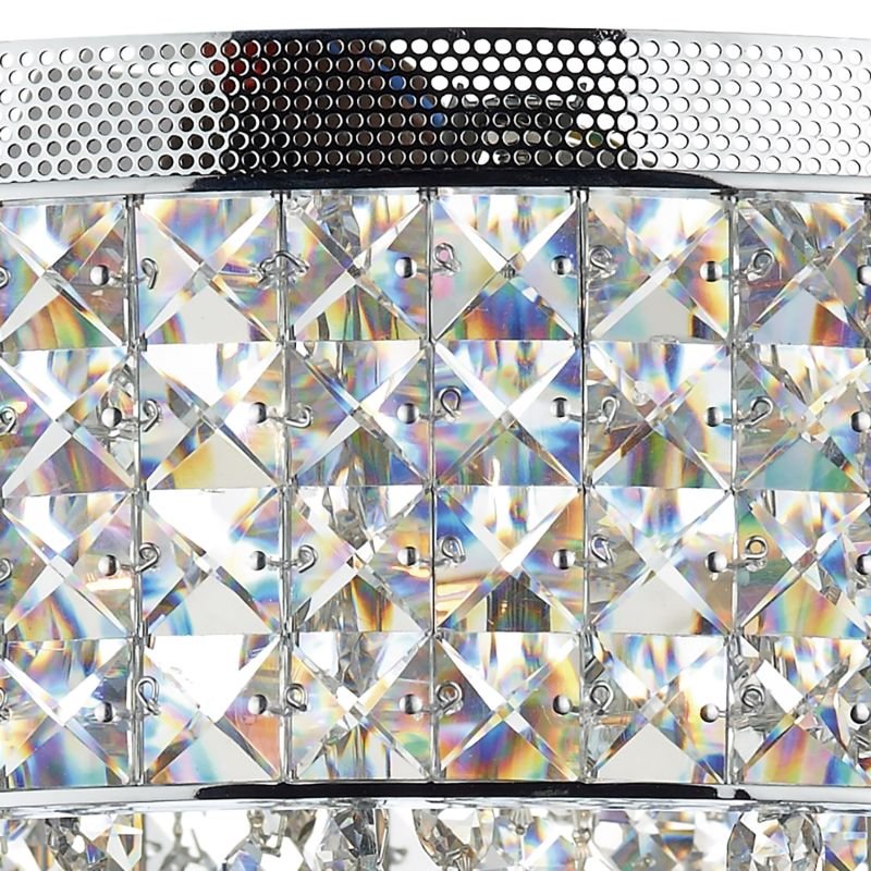 Dar-MAT5450 - Matrix - Crystal with Chrome 5 Light Ceiling Lamp