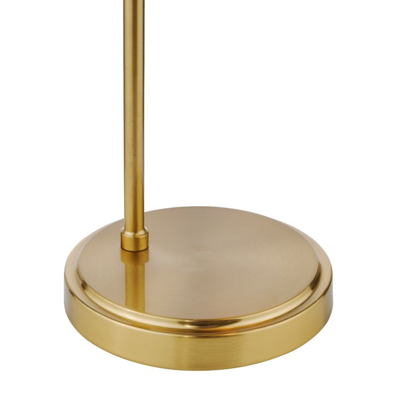 Dar-MAU4242 - Maude - Natural Brass Table Lamp with Ribbed Glass