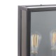 Dar_Vol3-MAZ5022 - Mazin - Matt Black Lantern Wall Lamp with Clear Glass IP44