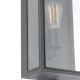 Dar_Vol3-MAZ5222 - Mazin - Matt Black Lantern Wall Lamp with Clear Glass IP44