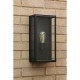 Dar_Vol3-MAZ5222 - Mazin - Matt Black Lantern Wall Lamp with Clear Glass IP44