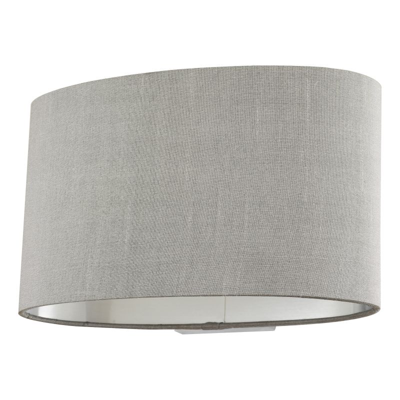 Dar-MEL0739 - Melody - Brushed Silver Wall Lamp with Grey Shade