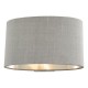 Dar-MEL0739 - Melody - Grey Fabric & Brushed Silver Wall Lamp