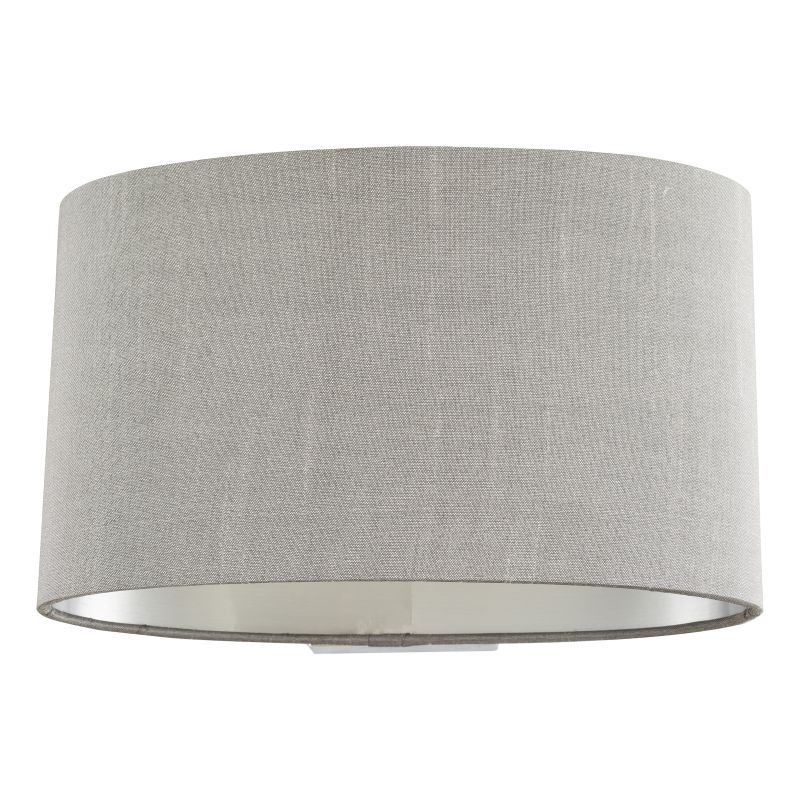 Dar-MEL0739 - Melody - Brushed Silver Wall Lamp with Grey Shade