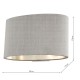 Dar-MEL0739 - Melody - Grey Fabric & Brushed Silver Wall Lamp