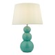 Dar-MIA4224-CEZ142 - Mia - Blue Ceramic Table Lamp with White Shade