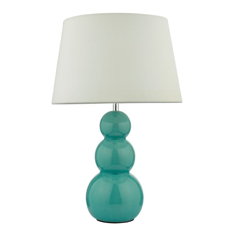 Dar-MIA4224-CEZ142 - Mia - Blue Ceramic Table Lamp with White Shade