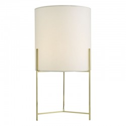 Michaela - Satin Gold Table Lamp with White Shade Michaela - Satin Gold Table Lamp with White Shade