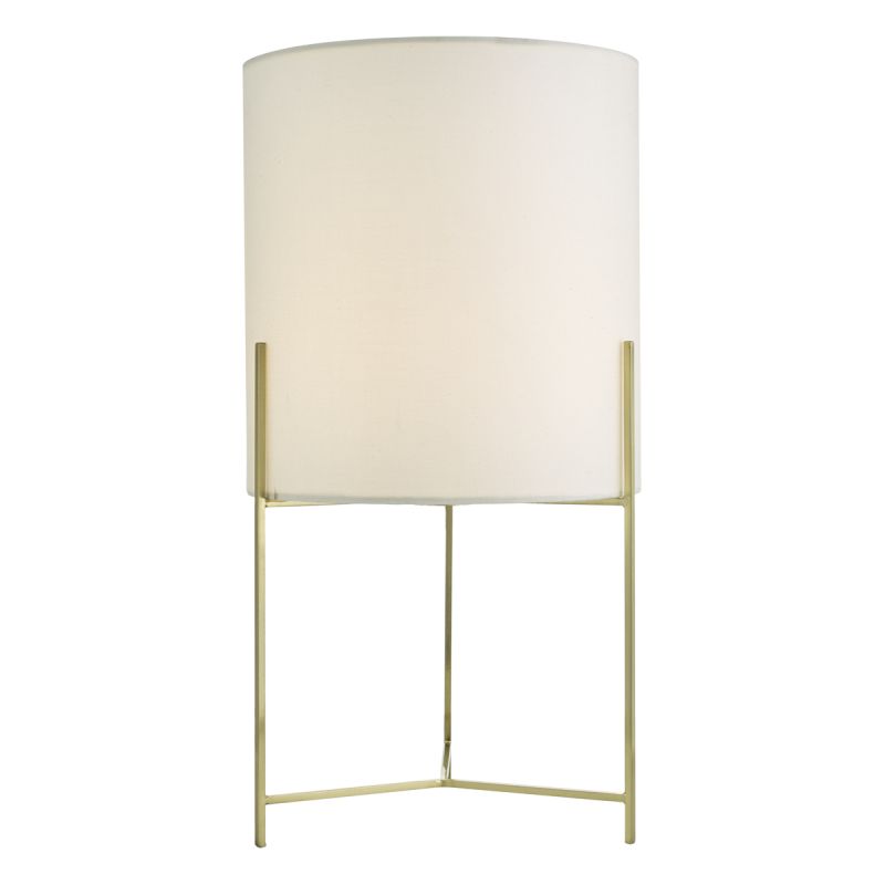 Dar-MIC4135 - Michaela - Satin Gold Table Lamp with White Shade