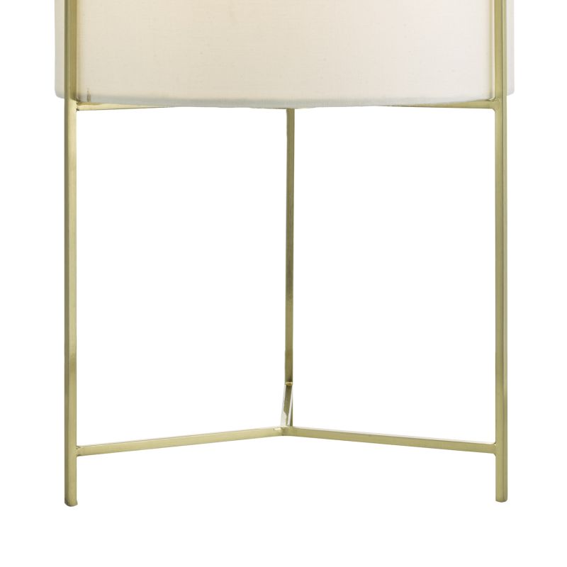 Dar-MIC4135 - Michaela - Satin Gold Table Lamp with White Shade