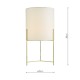 Dar-MIC4135 - Michaela - Satin Gold Table Lamp with White Shade