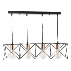 Midi - Black & Copper 4 Light over Island Fitting Midi - Black & Copper 4 Light over Island Fitting