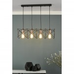Midi - Black & Copper 4 Light over Island Fitting Midi - Black & Copper 4 Light over Island Fitting