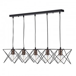 Midi - Black & Copper 5 Light over Island Fitting  Midi - Black & Copper 5 Light over Island Fitting