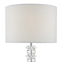 Mina - Cream Cotton with Polish Chrome Table Lamp Mina - Cream Cotton with Polish Chrome Table Lamp