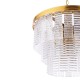 Dar-MOE3435 - Moesha - Natural Brass 6 Light Centre Fitting with Ribbed Glass