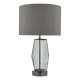 Dar-MUB4308 - Mubina - Grey Shade & Smoky Glass Touch Table Lamp