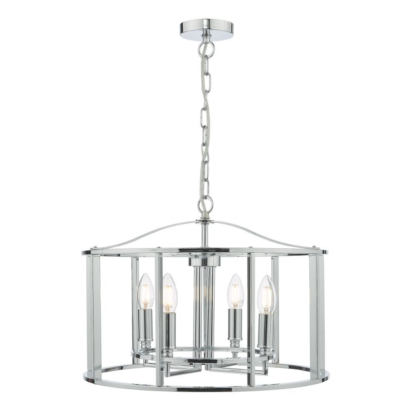 Dar-MYK0450 - Myka - Polished Chrome 4 Light Lantern Pendant