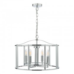 Myka - Polished Chrome 4 Light Lantern Pendant Myka - Polished Chrome 4 Light Lantern Pendant