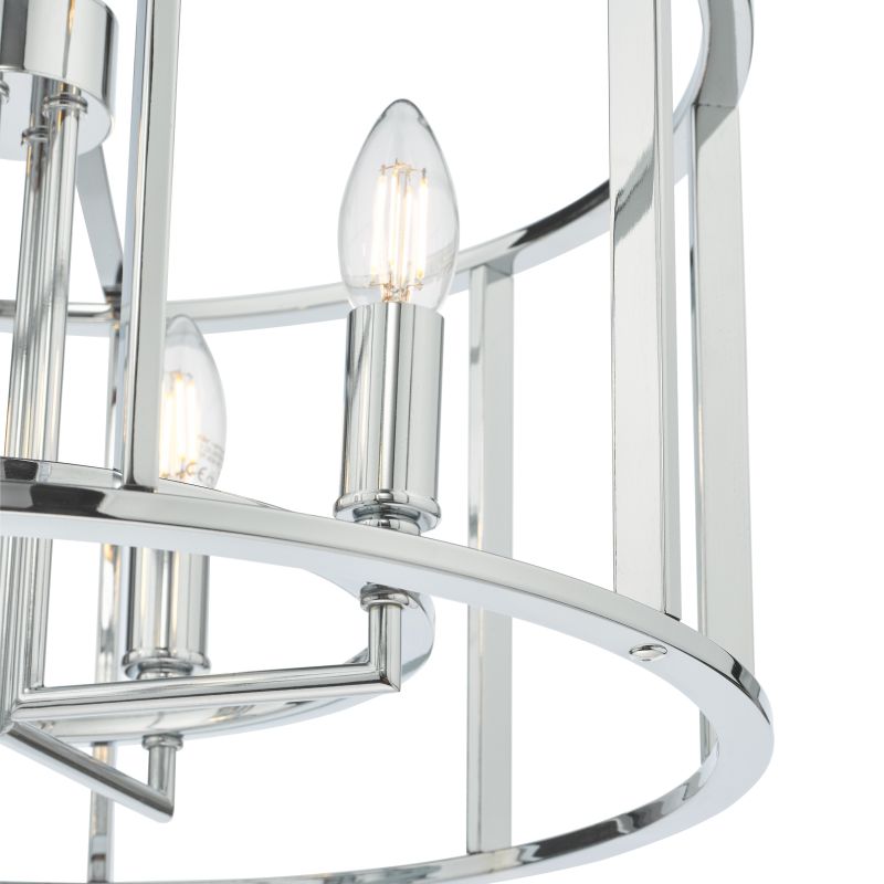 Dar-MYK0450 - Myka - Polished Chrome 4 Light Lantern Pendant