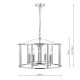 Dar-MYK0450 - Myka - Polished Chrome 4 Light Lantern Pendant