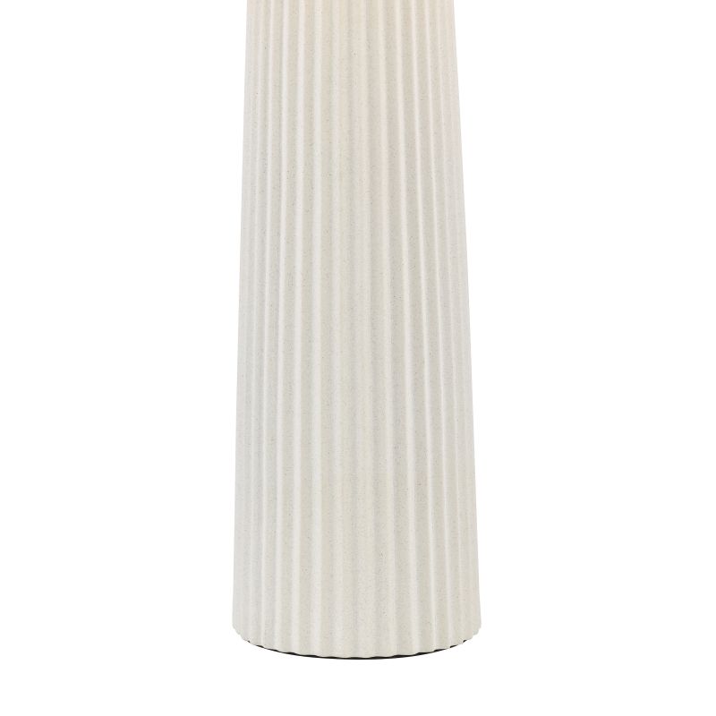 Dar-MYL422 - Myla - Base Only - White Ribbed Table Lamp