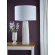 Dar-MYL422 - Myla - Base Only - White Ribbed Table Lamp