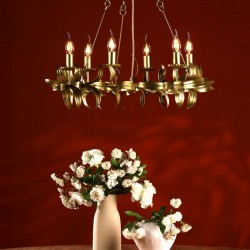 Nadria - Handmade Satin Gold 6 Light Pendant Nadria - Handmade Satin Gold 6 Light Pendant