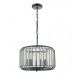 Naeva - Satin Black 3 Light Pendant with Crystal Naeva - Satin Black 3 Light Pendant with Crystal