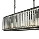 Dar-NAE0522 - Naeva - Satin Black 5 Light over Island Fitting with Crystal