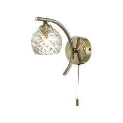 Nakita - Antique Brass Wall Lamp with Twisted Glass Nakita - Antique Brass Wall Lamp with Twisted Glass