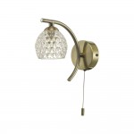 Nakita - Antique Brass Wall Lamp with Dimpled Glass Nakita - Antique Brass Wall Lamp with Dimpled Glass