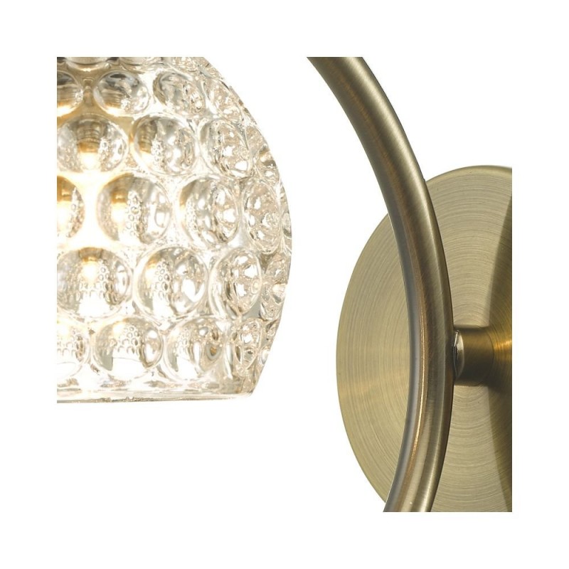 Dar_Vol3-NAK0775-06 - Nakita - Dimpled Glass & Antique Brass Wall Lamp