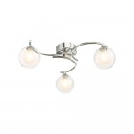 Nakita - Chrome 3 Light Semi Flush with Double Glass Nakita - Chrome 3 Light Semi Flush with Double Glass